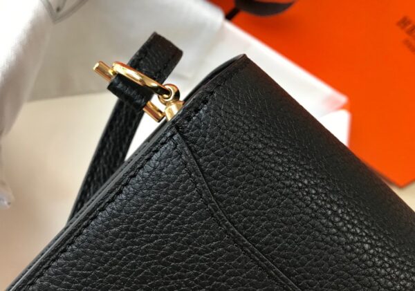 1:1 Replica Hermes Mini Evercolor Sac Roulis 19 Black For Women, Women's Handbags, Shoulder Bags 7.5in/19cm