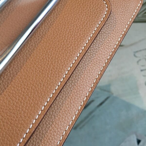 1:1 Replica Hermes Mini Evercolor Sac Roulis 19 Brown Palladium Hardware For Women 9in/23cm