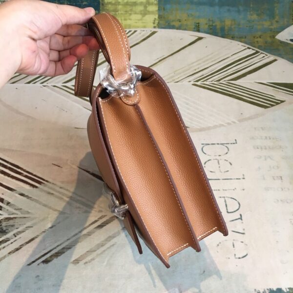 1:1 Replica Hermes Mini Evercolor Sac Roulis 19 Brown Palladium Hardware For Women 9in/23cm
