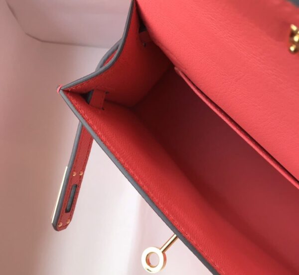 1:1 Replica Hermes Mini Kelly 19 Sellier Epsom Pink Bag For Women, Women's Handbags, Shoulder Bags 7.5in/19cm