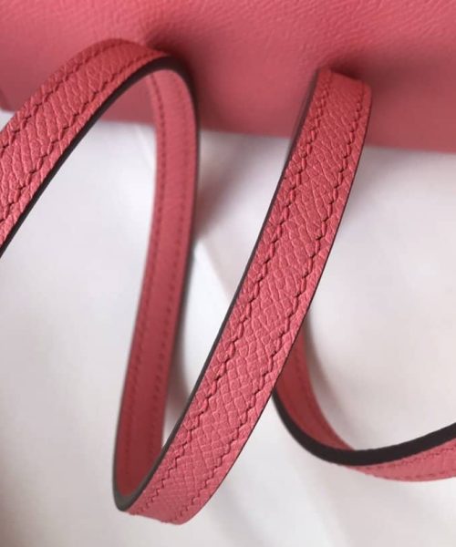 1:1 Replica Hermes Mini Kelly 19 Sellier Epsom Pink Bag For Women, Women's Handbags, Shoulder Bags 7.5in/19cm