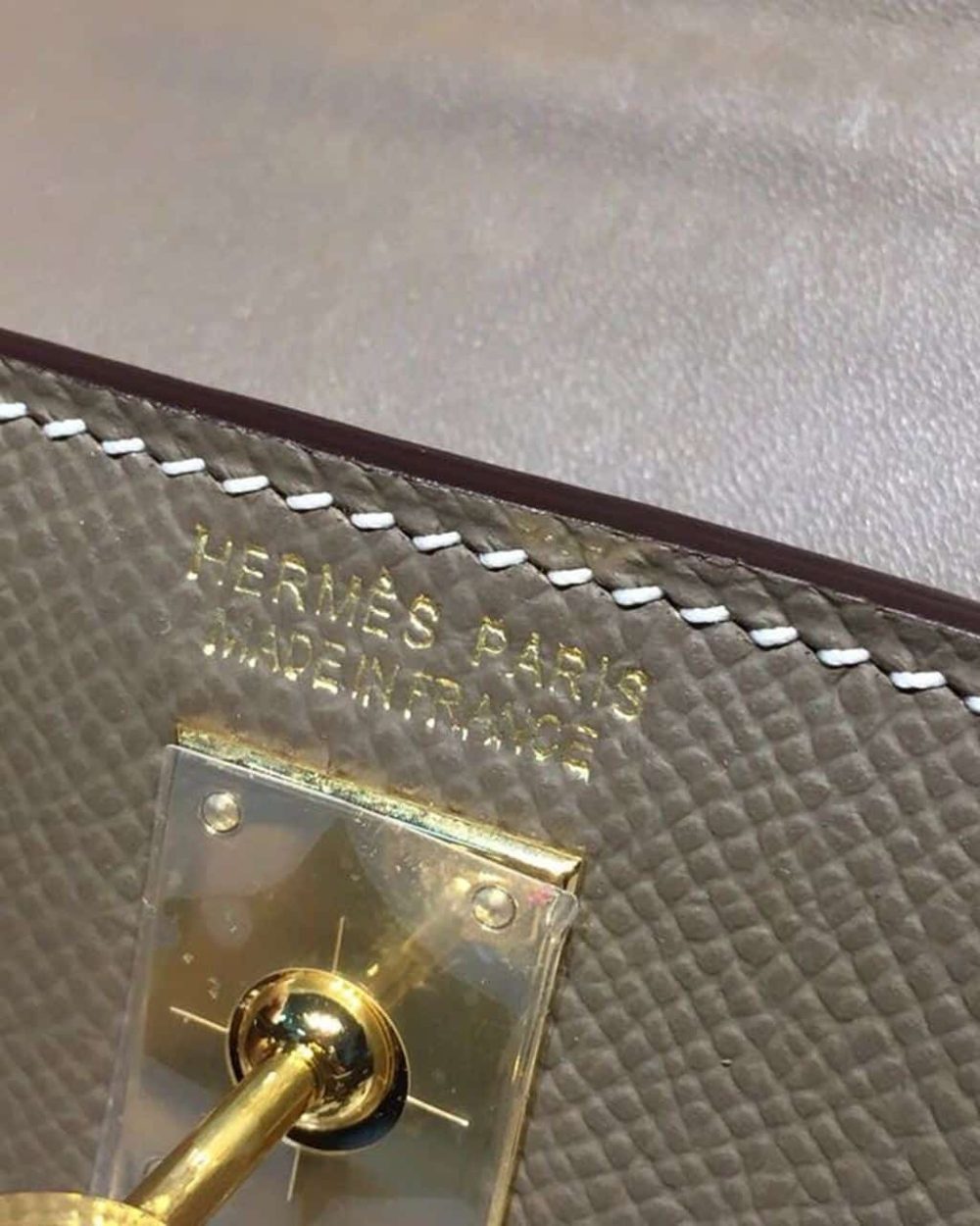 1:1 Replica Hermes Mini Kelly 20 Sellier Epsom Etoupe Bag For Women, Women's Handbags, Shoulder Bags 7.5in/20cm