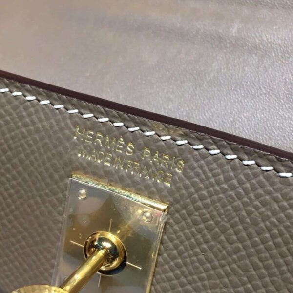 1:1 Replica Hermes Mini Kelly 20 Sellier Epsom Etoupe Bag For Women, Women's Handbags, Shoulder Bags 7.5in/20cm