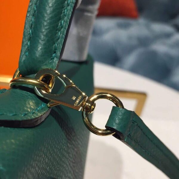 1:1 Replica Hermes Mini Kelly 20 Sellier Epsom Green Bag For Women, Women's Handbags, Shoulder Bags 7.5in/20cm