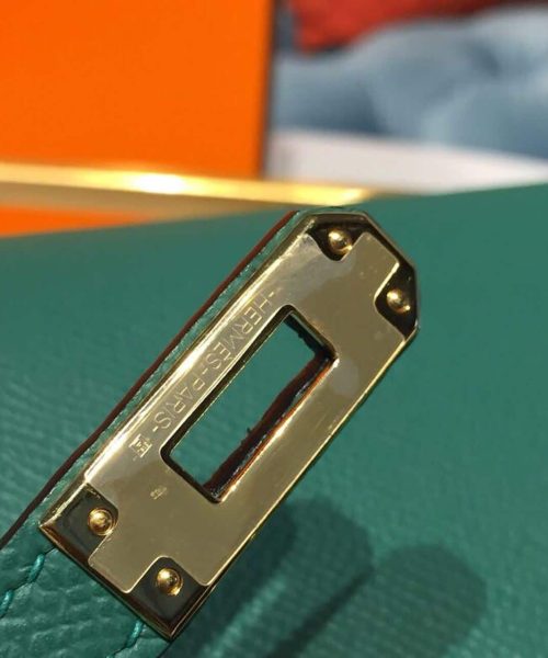 1:1 Replica Hermes Mini Kelly 20 Sellier Epsom Green Bag For Women, Women's Handbags, Shoulder Bags 7.5in/20cm