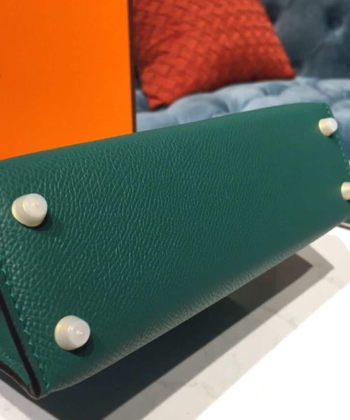 1:1 Replica Hermes Mini Kelly 20 Sellier Epsom Green Bag For Women, Women's Handbags, Shoulder Bags 7.5in/20cm