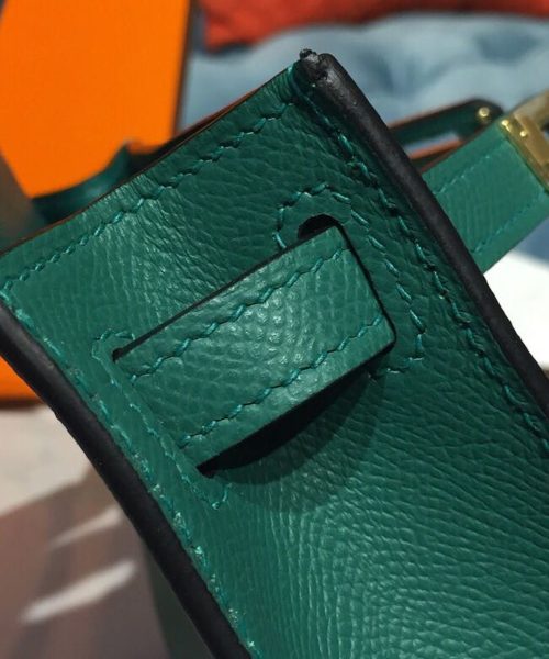 1:1 Replica Hermes Mini Kelly 20 Sellier Epsom Green Bag For Women, Women's Handbags, Shoulder Bags 7.5in/20cm