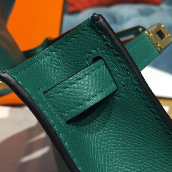 1:1 Replica Hermes Mini Kelly 20 Sellier Epsom Green Bag For Women, Women's Handbags, Shoulder Bags 7.5in/20cm