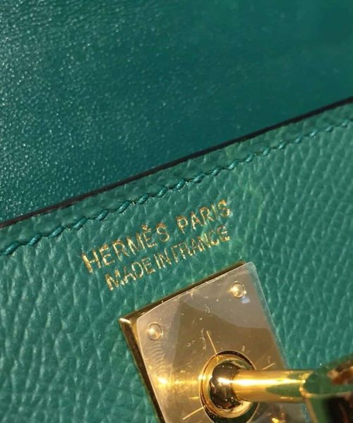 1:1 Replica Hermes Mini Kelly 20 Sellier Epsom Green Bag For Women, Women's Handbags, Shoulder Bags 7.5in/20cm