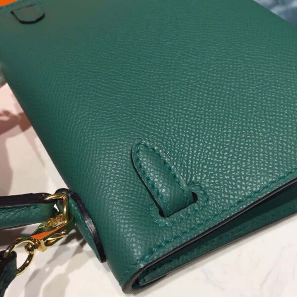 1:1 Replica Hermes Mini Kelly 20 Sellier Epsom Green Bag For Women, Women's Handbags, Shoulder Bags 7.5in/20cm