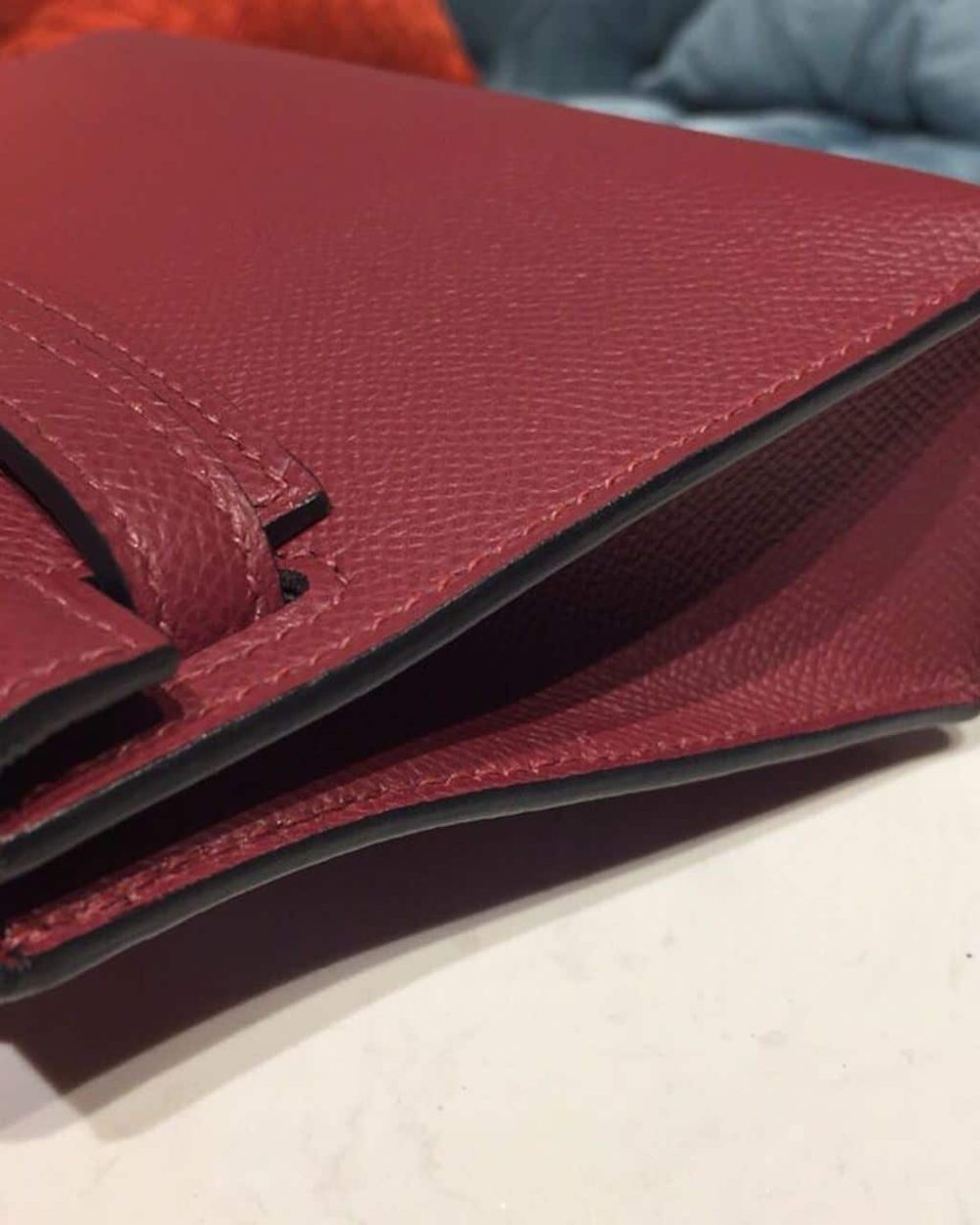 1:1 Replica Hermes Mini Kelly Burgundy For Women Gold Toned Hardware 7.5in/19cm