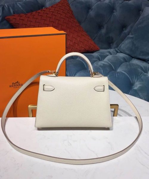 1:1 Replica Hermes Mini Kelly Craie For Women Gold-Toned Hardware 7.5in/19cm