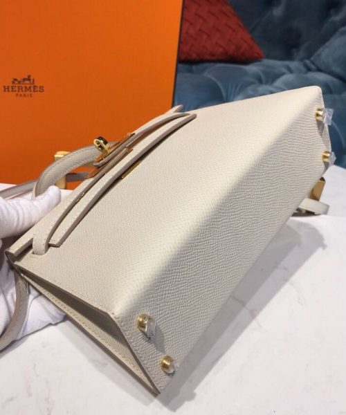 1:1 Replica Hermes Mini Kelly Craie For Women Gold-Toned Hardware 7.5in/19cm