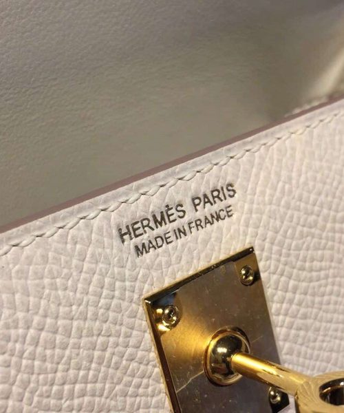 1:1 Replica Hermes Mini Kelly Craie For Women Gold-Toned Hardware 7.5in/19cm