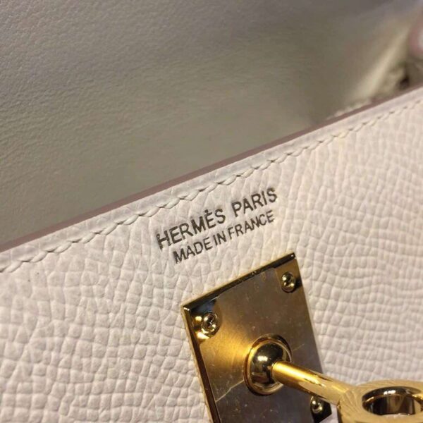 1:1 Replica Hermes Mini Kelly Craie For Women Gold-Toned Hardware 7.5in/19cm
