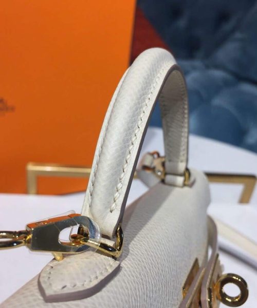 1:1 Replica Hermes Mini Kelly Craie For Women Gold-Toned Hardware 7.5in/19cm