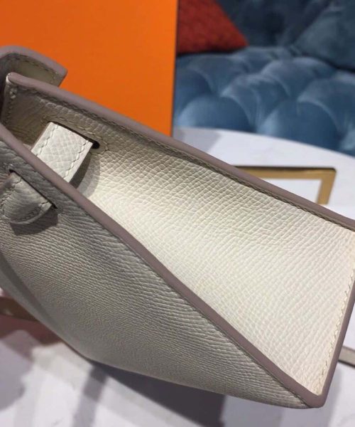 1:1 Replica Hermes Mini Kelly Craie For Women Gold-Toned Hardware 7.5in/19cm