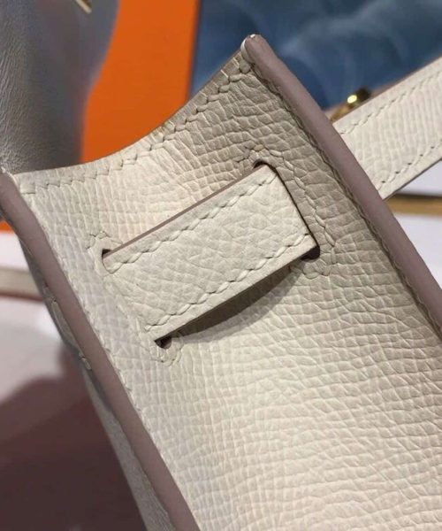 1:1 Replica Hermes Mini Kelly Craie For Women Gold-Toned Hardware 7.5in/19cm