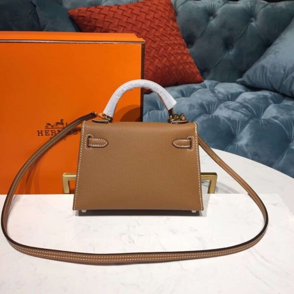1:1 Replica Hermes Mini Kelly Gold For Women Gold Toned Hardware 7.5in/19cm