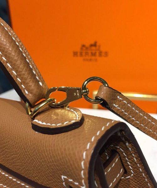 1:1 Replica Hermes Mini Kelly Gold For Women Gold Toned Hardware 7.5in/19cm