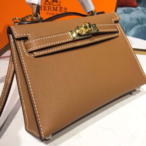 1:1 Replica Hermes Mini Kelly Gold For Women Gold Toned Hardware 7.5in/19cm