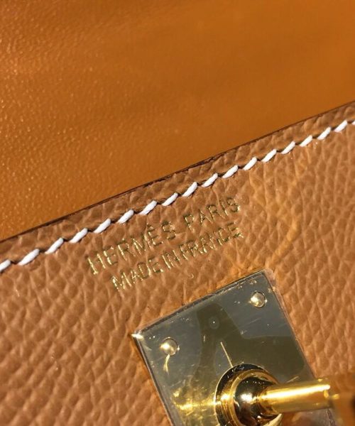 1:1 Replica Hermes Mini Kelly Gold For Women Gold Toned Hardware 7.5in/19cm