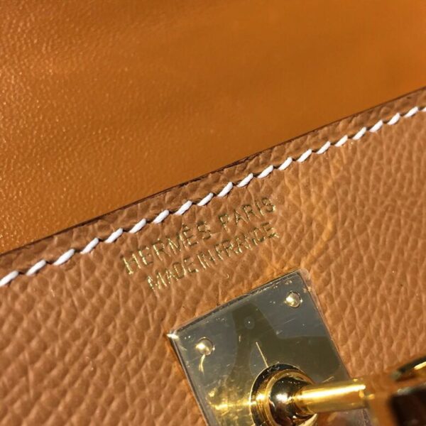 1:1 Replica Hermes Mini Kelly Gold For Women Gold Toned Hardware 7.5in/19cm