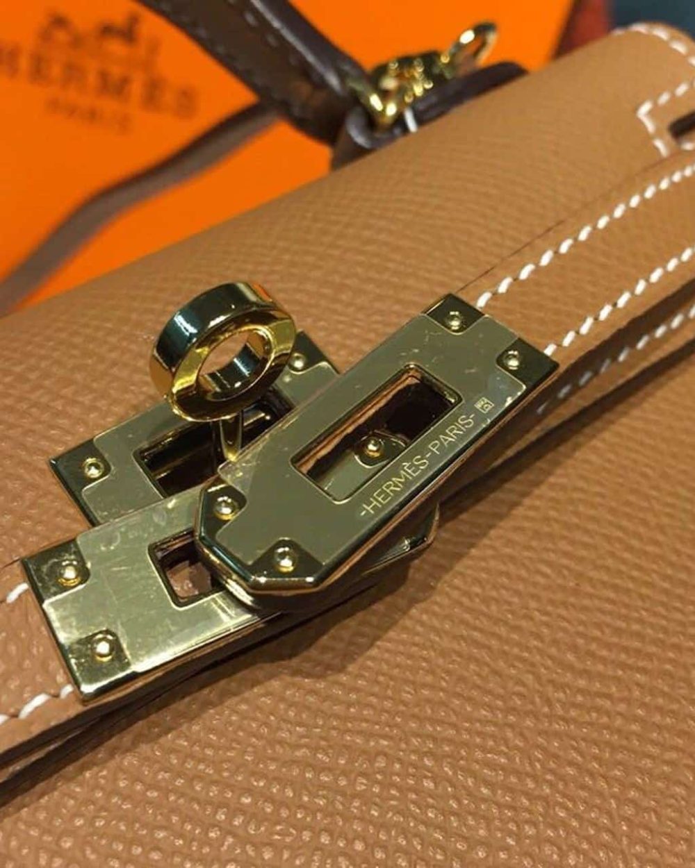 1:1 Replica Hermes Mini Kelly Gold For Women Gold Toned Hardware 7.5in/19cm