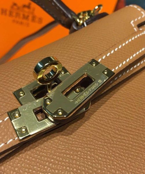 1:1 Replica Hermes Mini Kelly Gold For Women Gold Toned Hardware 7.5in/19cm