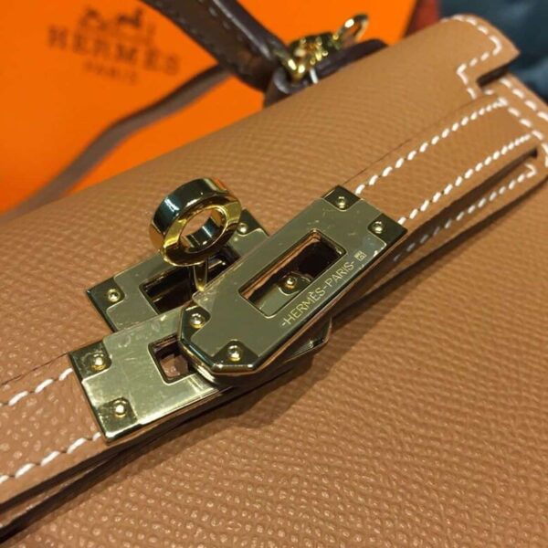 1:1 Replica Hermes Mini Kelly Gold For Women Gold Toned Hardware 7.5in/19cm