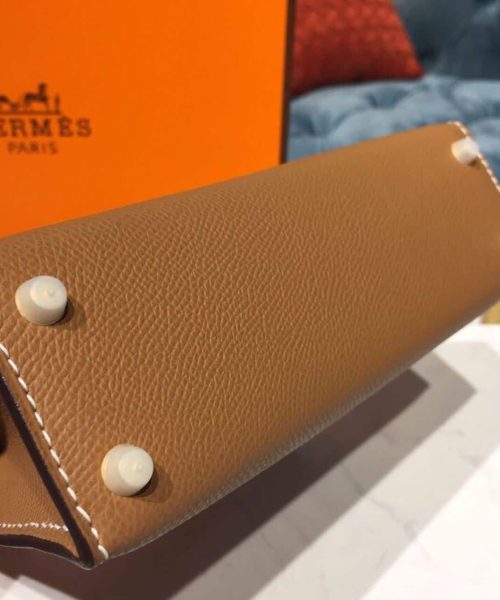 1:1 Replica Hermes Mini Kelly Gold For Women Gold Toned Hardware 7.5in/19cm
