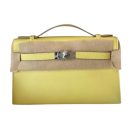1:1 Replica Hermes Mini Kelly KP Pochette Black/Khaki Green/Yellow/Brown For Women 22cm / 8.7in