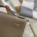 1:1 Replica Hermes Mini Kelly KP Pochette Black/Khaki Green/Yellow/Brown For Women 22cm / 8.7in