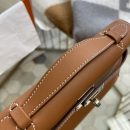 1:1 Replica Hermes Mini Kelly KP Pochette Black/Khaki Green/Yellow/Brown For Women 22cm / 8.7in