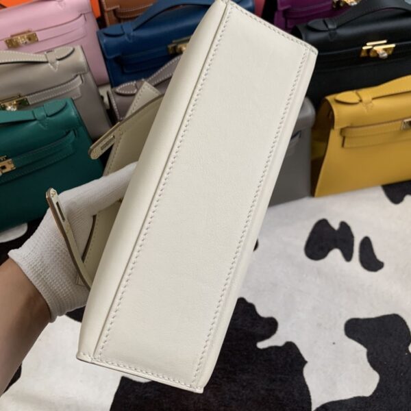 1:1 Replica Hermes Mini Kelly KP Pochette Black/Light Brown/Pink/Yellow/White For Women 22cm / 8.7in