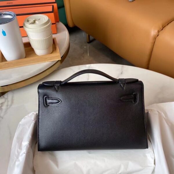 1:1 Replica Hermes Mini Kelly KP Pochette Black/Light Brown/Pink/Yellow/White For Women 22cm / 8.7in