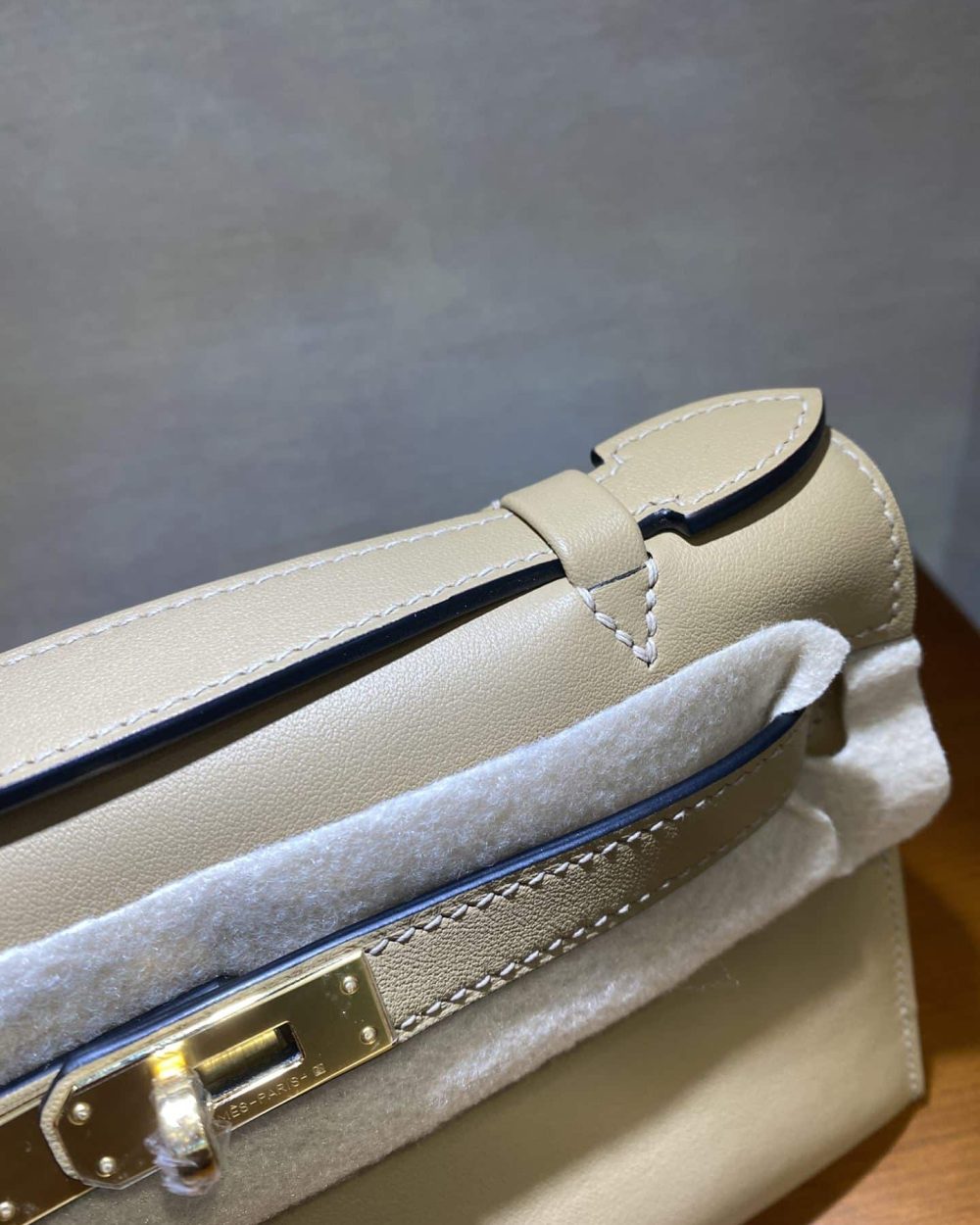 1:1 Replica Hermes Mini Kelly KP Pochette Black/Light Brown/Pink/Yellow/White For Women 22cm / 8.7in