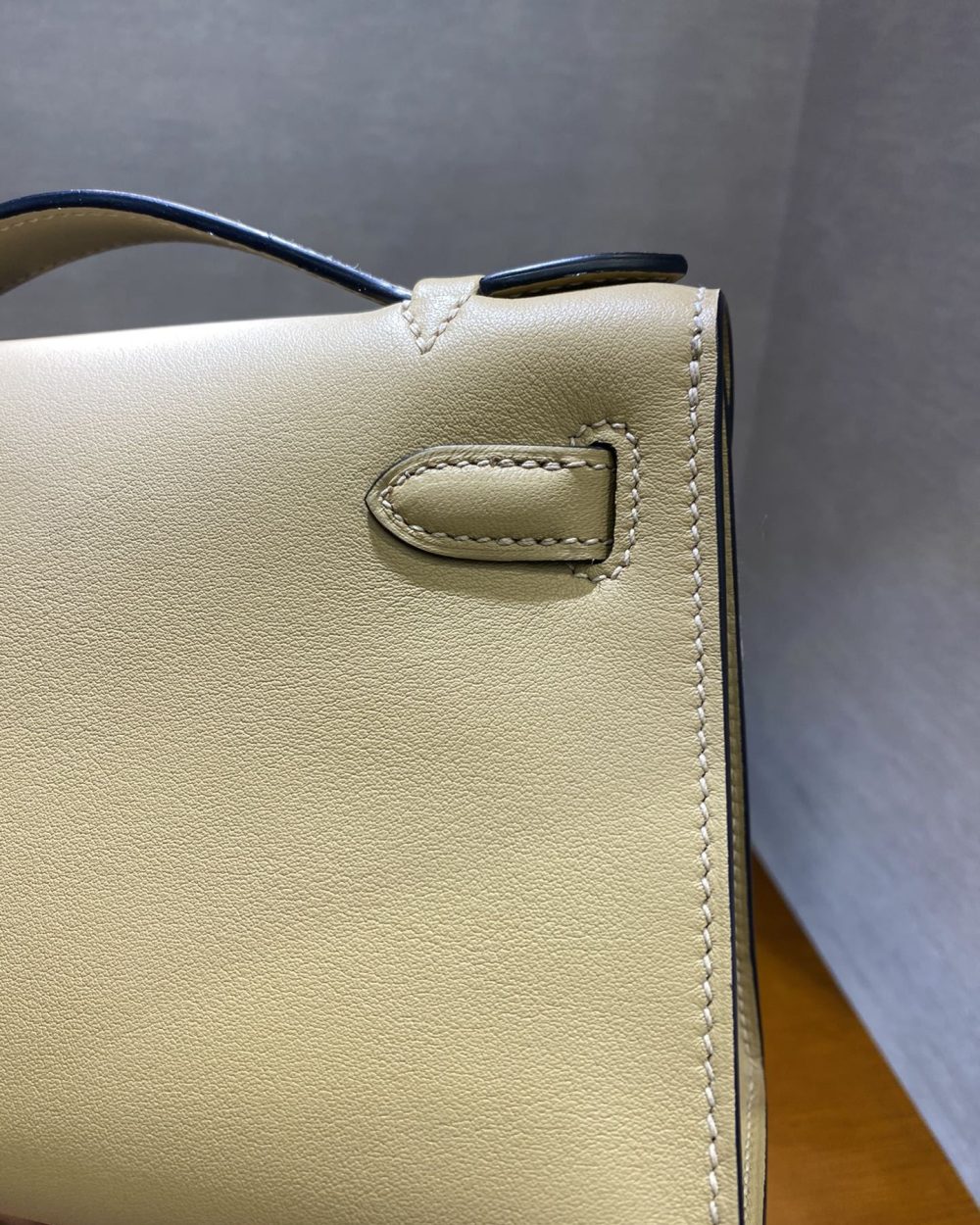 1:1 Replica Hermes Mini Kelly KP Pochette Black/Light Brown/Pink/Yellow/White For Women 22cm / 8.7in