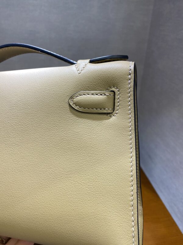 1:1 Replica Hermes Mini Kelly KP Pochette Black/Light Brown/Pink/Yellow/White For Women 22cm / 8.7in