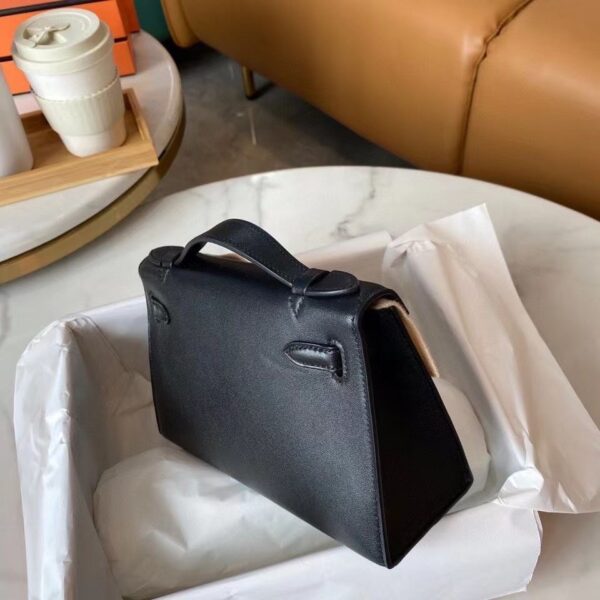 1:1 Replica Hermes Mini Kelly KP Pochette Black/Light Brown/Pink/Yellow/White For Women 22cm / 8.7in