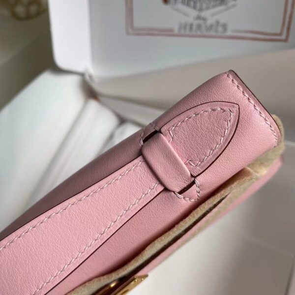 1:1 Replica Hermes Mini Kelly KP Pochette Black/Light Brown/Pink/Yellow/White For Women 22cm / 8.7in