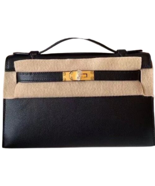 1:1 Replica Hermes Mini Kelly KP Pochette Black/Light Brown/Pink/Yellow/White For Women 22cm / 8.7in