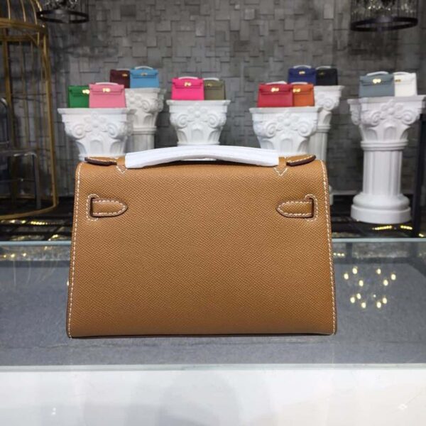 1:1 Replica Hermes Mini Kelly KP Pochette Gold For Women Hermes Mini Kelly KP Pochette Gold For Women Gold Toned Hardware 8.7in/22cm8.7in/22cm