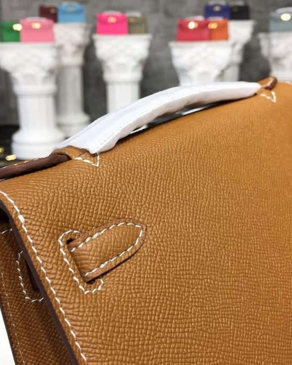 1:1 Replica Hermes Mini Kelly KP Pochette Gold For Women Hermes Mini Kelly KP Pochette Gold For Women Gold Toned Hardware 8.7in/22cm8.7in/22cm