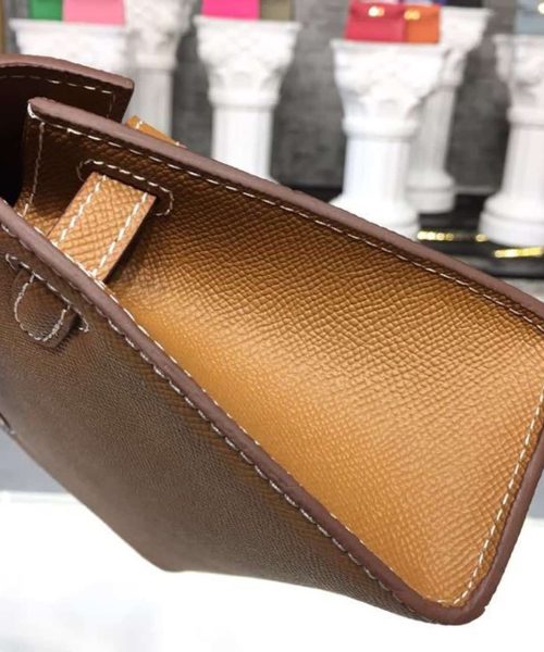 1:1 Replica Hermes Mini Kelly KP Pochette Gold For Women Hermes Mini Kelly KP Pochette Gold For Women Gold Toned Hardware 8.7in/22cm8.7in/22cm