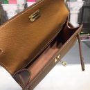 1:1 Replica Hermes Mini Kelly KP Pochette Gold For Women Hermes Mini Kelly KP Pochette Gold For Women Gold Toned Hardware 8.7in/22cm8.7in/22cm