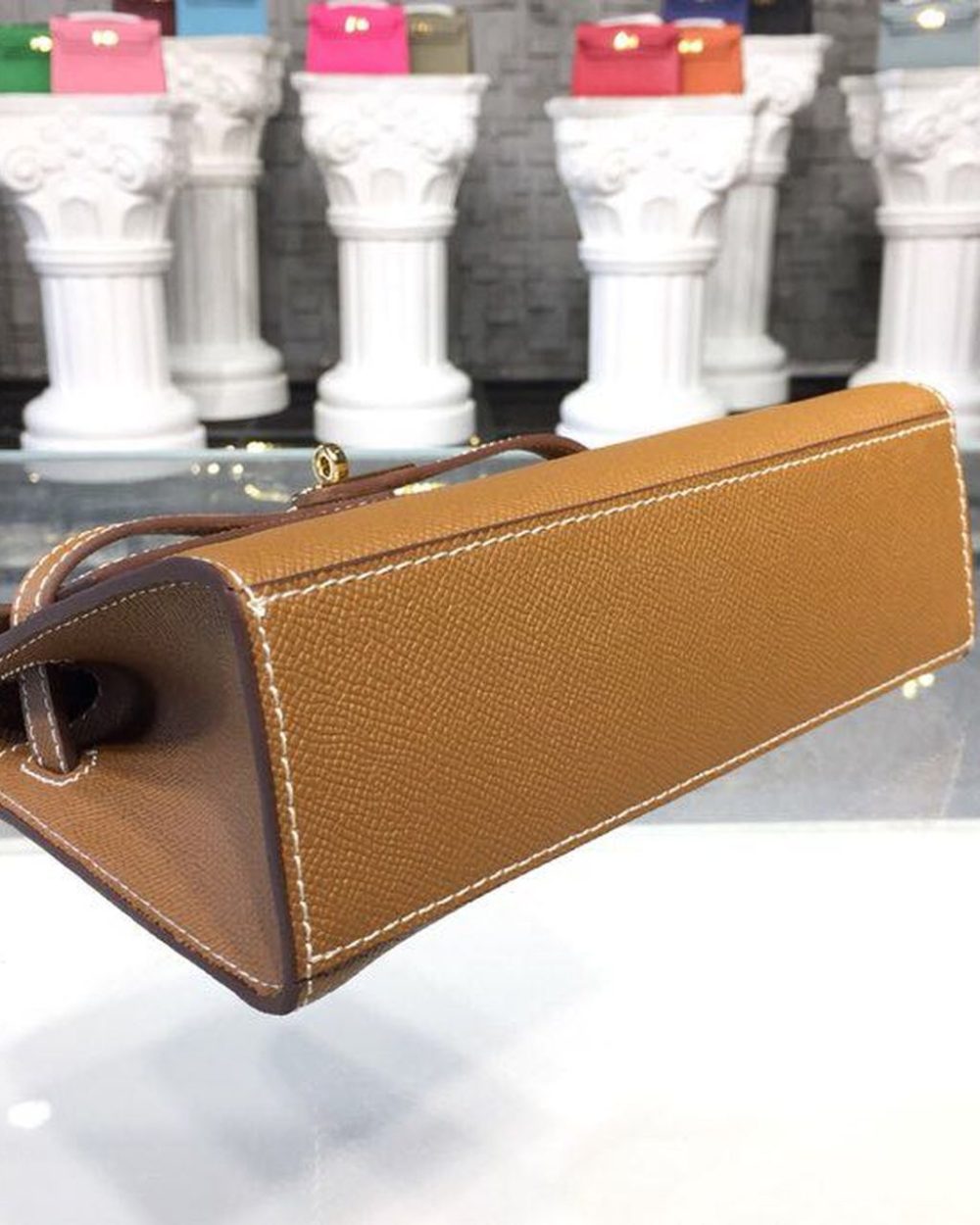 1:1 Replica Hermes Mini Kelly KP Pochette Gold For Women Hermes Mini Kelly KP Pochette Gold For Women Gold Toned Hardware 8.7in/22cm8.7in/22cm