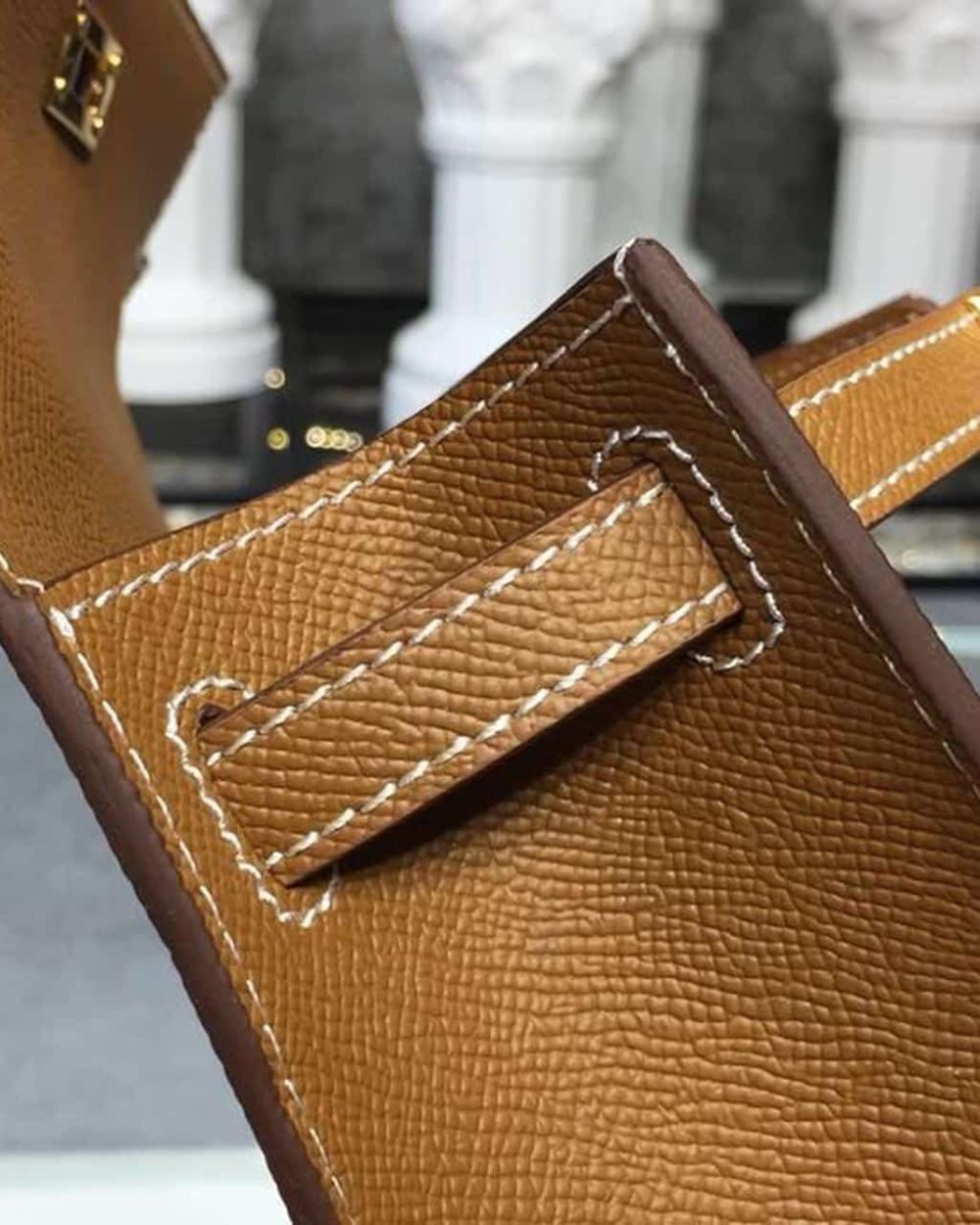 1:1 Replica Hermes Mini Kelly KP Pochette Gold For Women Hermes Mini Kelly KP Pochette Gold For Women Gold Toned Hardware 8.7in/22cm8.7in/22cm