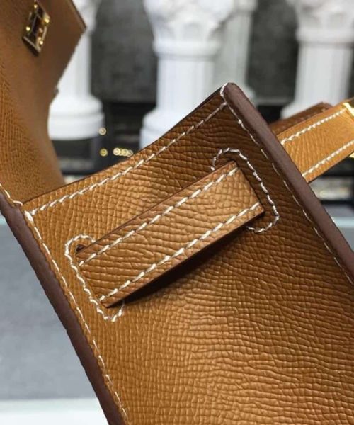 1:1 Replica Hermes Mini Kelly KP Pochette Gold For Women Hermes Mini Kelly KP Pochette Gold For Women Gold Toned Hardware 8.7in/22cm8.7in/22cm