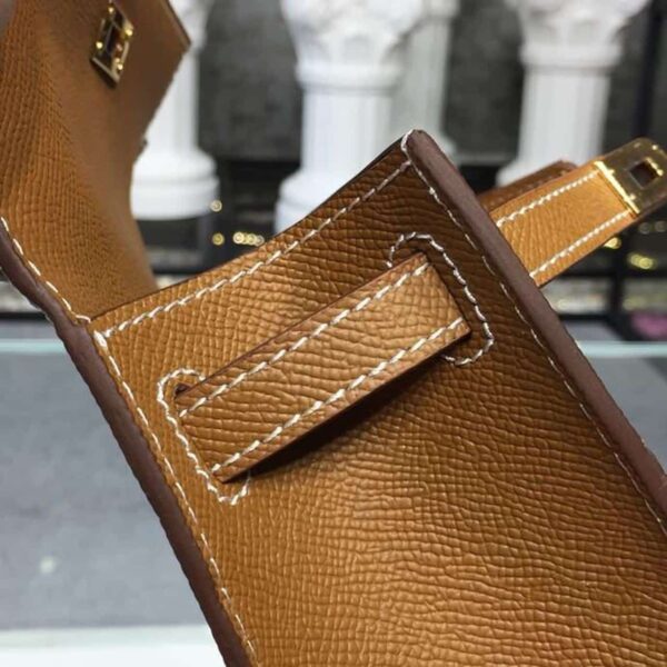 1:1 Replica Hermes Mini Kelly KP Pochette Gold For Women Hermes Mini Kelly KP Pochette Gold For Women Gold Toned Hardware 8.7in/22cm8.7in/22cm